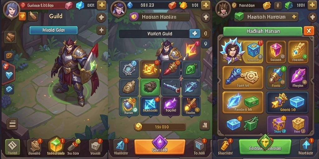 Screenshot level menantang dengan warna cerah.